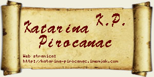 Katarina Piroćanac vizit kartica